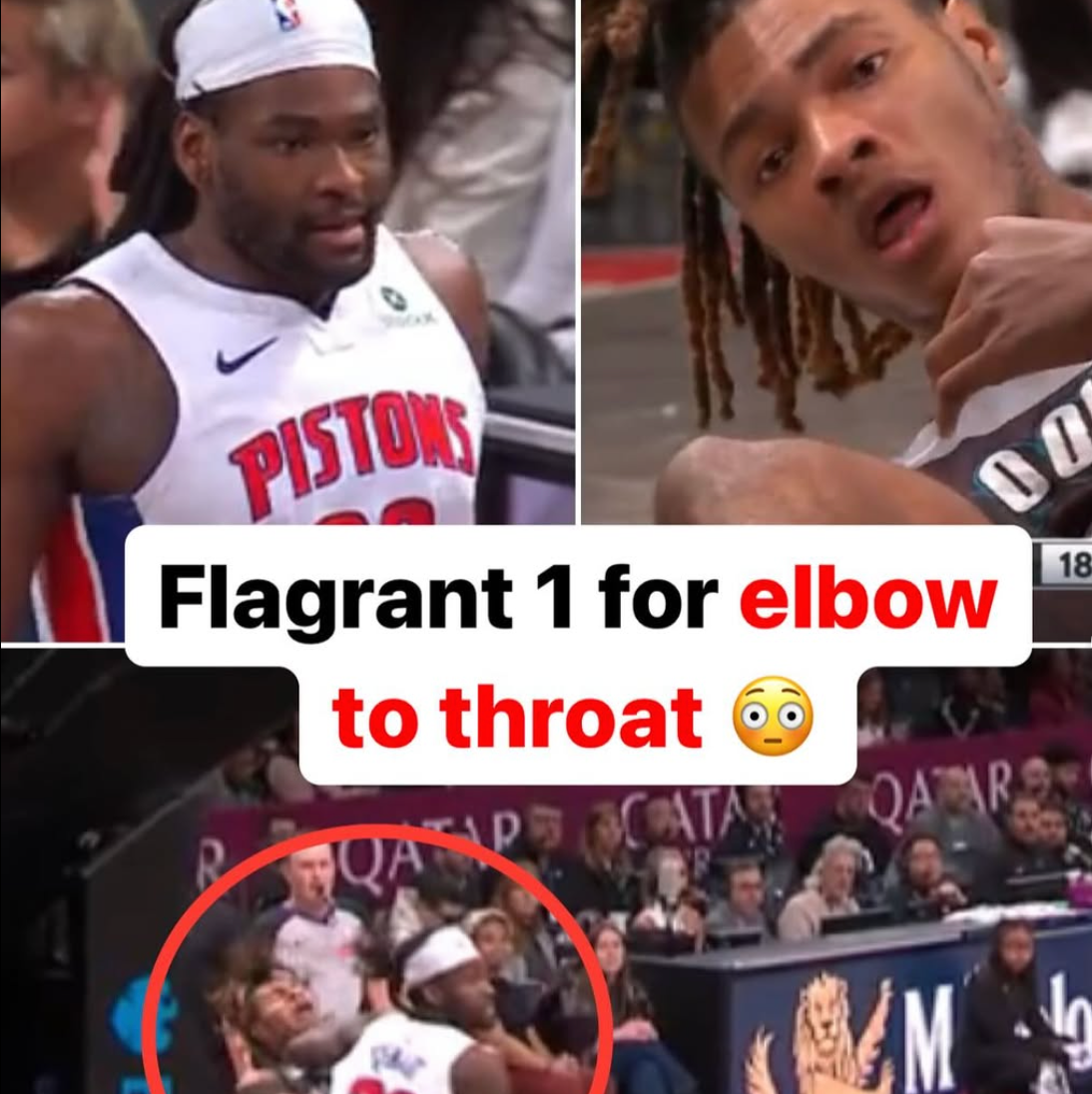 Isaiah Stewart Throws an Elbow 😬